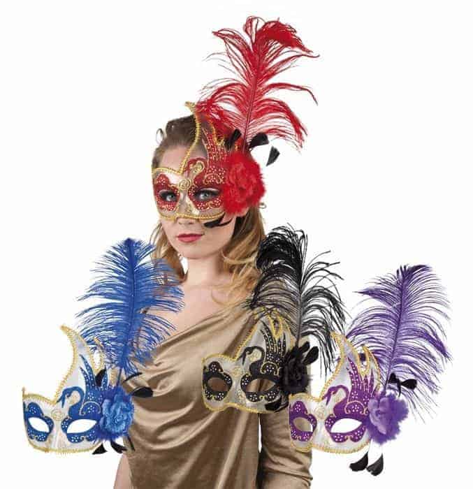 loup venise plumes 4 couleurs