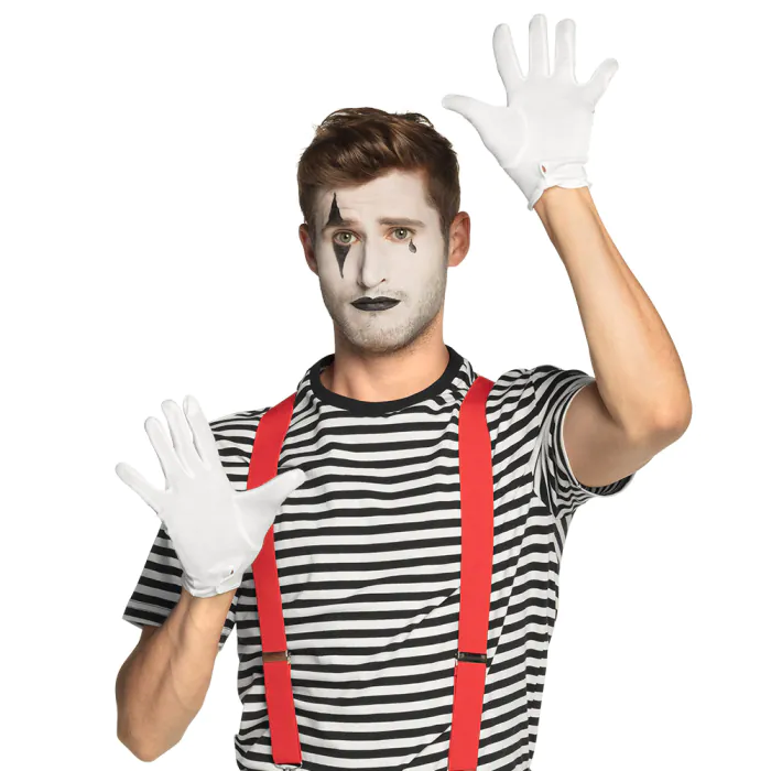 GANTS BLANCS COURTS (avec pressions)