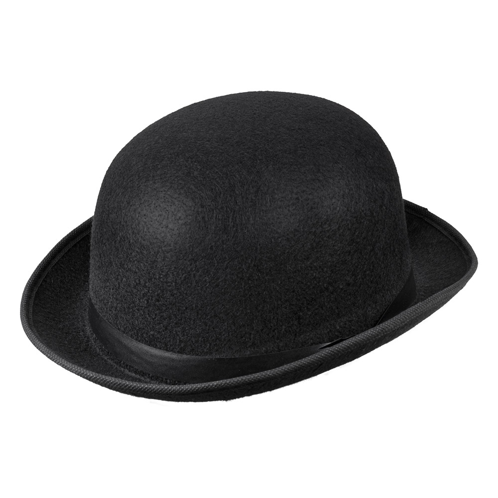 CHAPEAU MELON NOIR (Chapeau en feutrine)