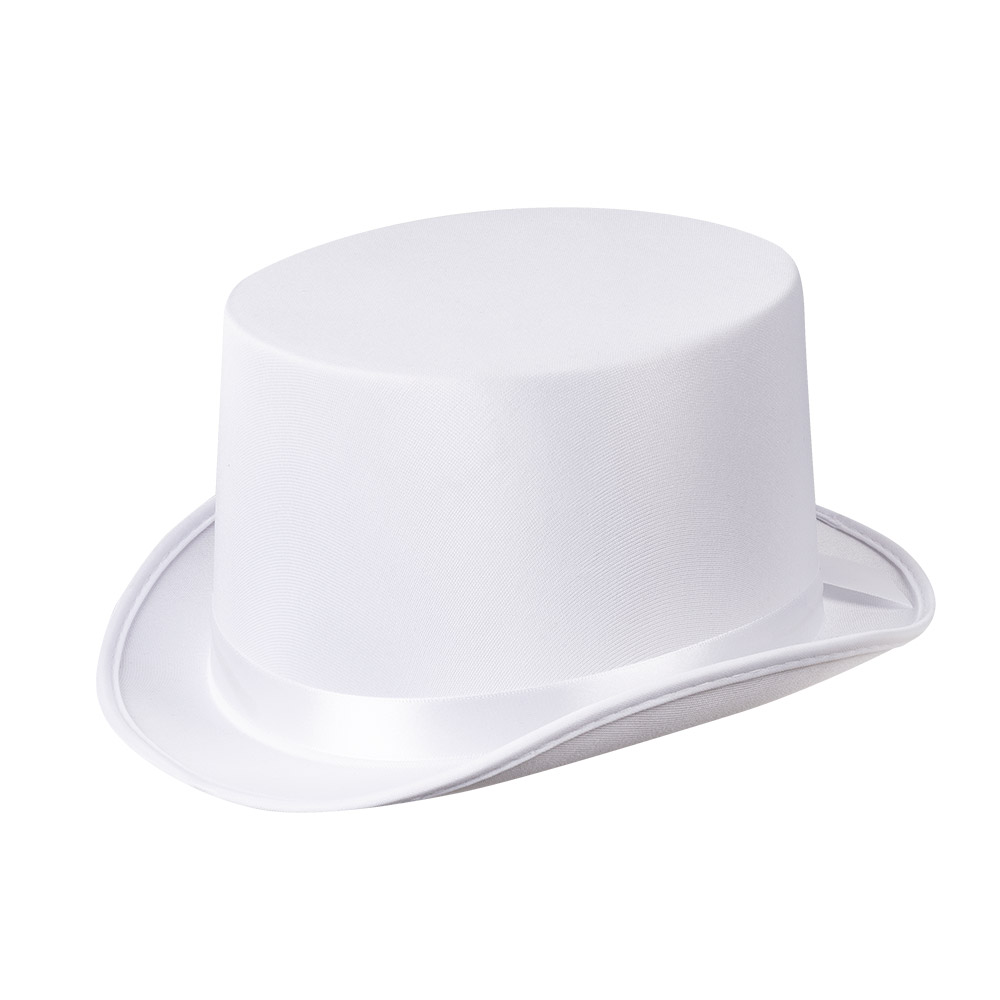 CHAPEAU HAUT DE FORME (Satin blanc)