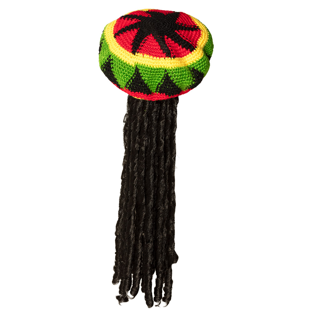BONNET RASTA JAMAÏQUE (Dreadlocks incluses)