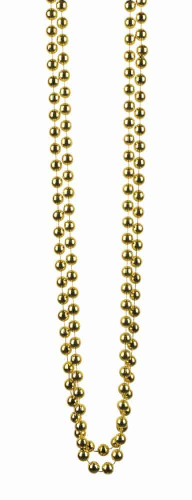 COLLIER DE PERLES XL (Perles Dorées - 2 rangs)