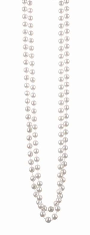COLLIER DE PERLES XL (Perles Blanches - 2 rangs) – Image 2