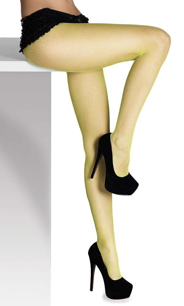 COLLANTS NÉON RÉSILLES (Collants jaunes)