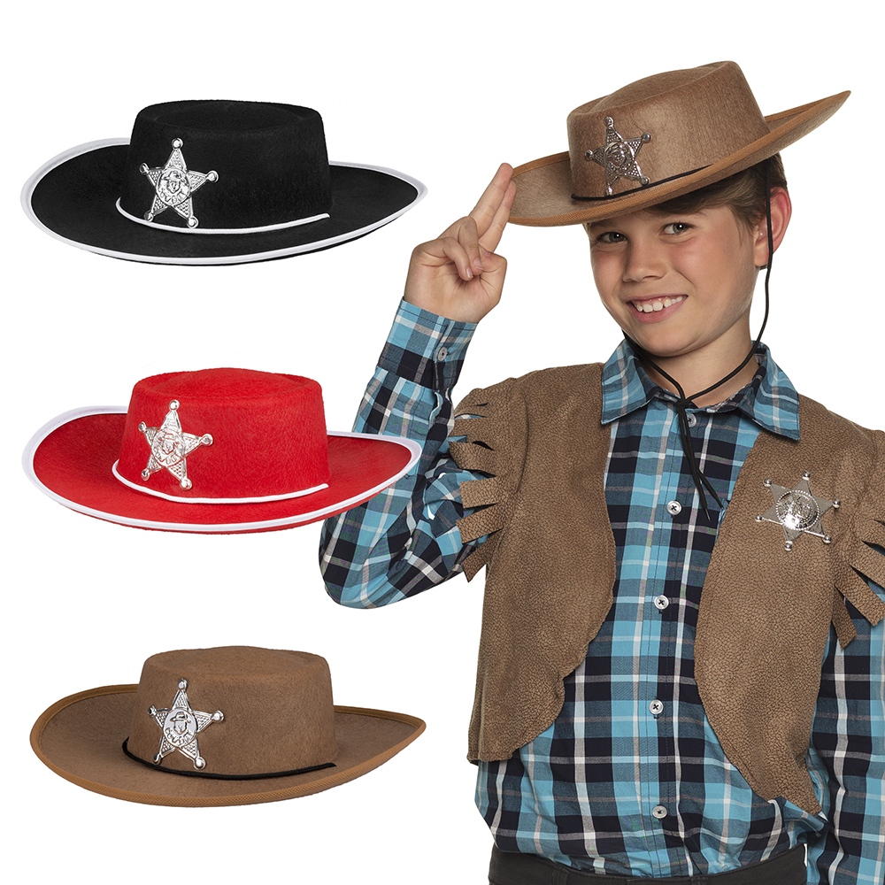 CHAPEAU SHÉRIF GARÇON (Assortiment 3 coloris)