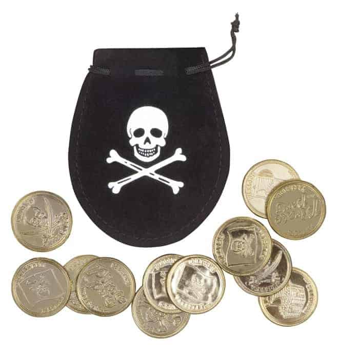pochette pirate pieces d'or