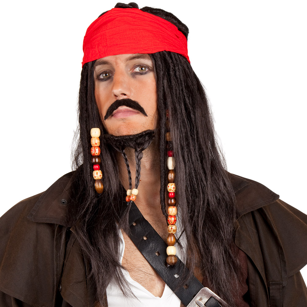 PERRUQUE PIRATE DE LUXE (Bandana inclus)