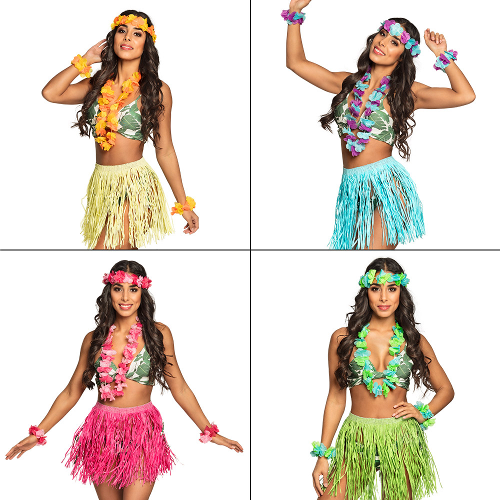 KIT HAWAÏEN 4 PIÈCES (Assortiment 4 couleurs)