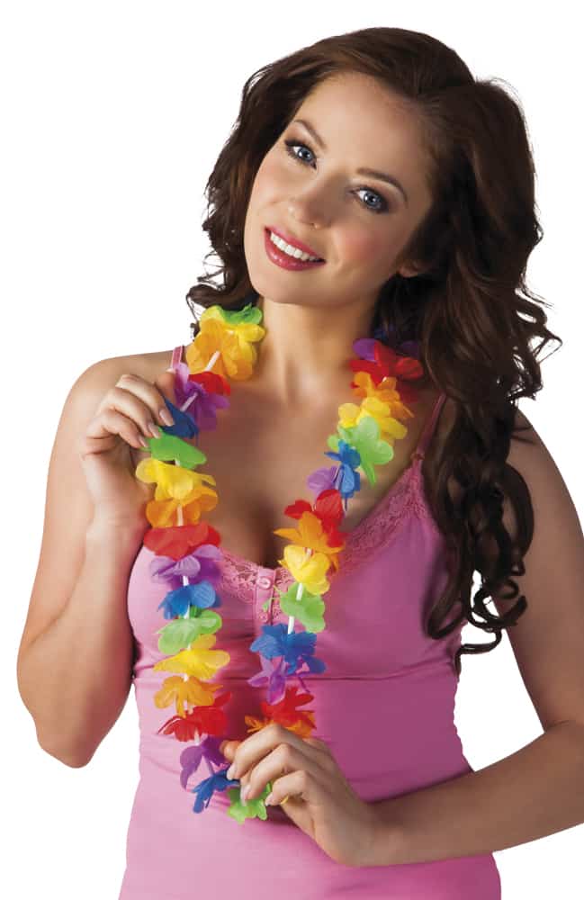 COLLIER DE FLEURS HAWAI (Collier Arc en ciel)