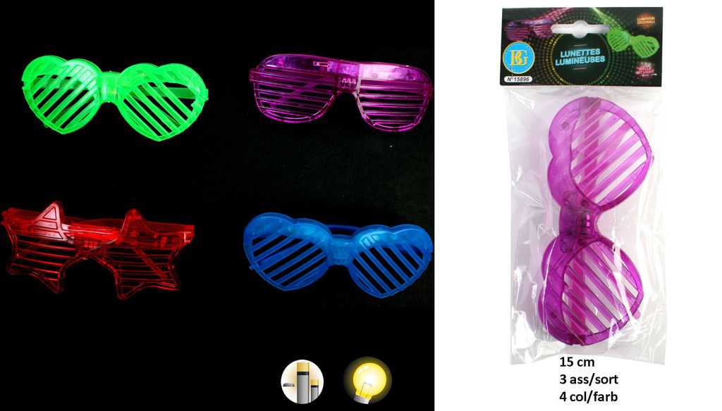 LUNETTES GRILLE A LED (Assortiment couleurs) – Image 1