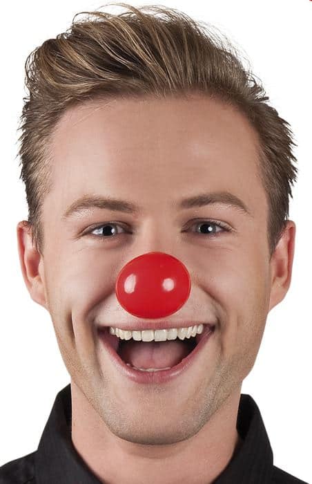 nez de clown en plastique avec elastique