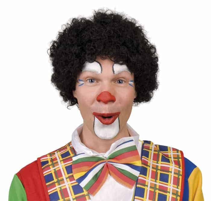 Perruque de clown couleur noire
