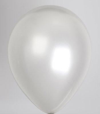 ballons metallisés blancs