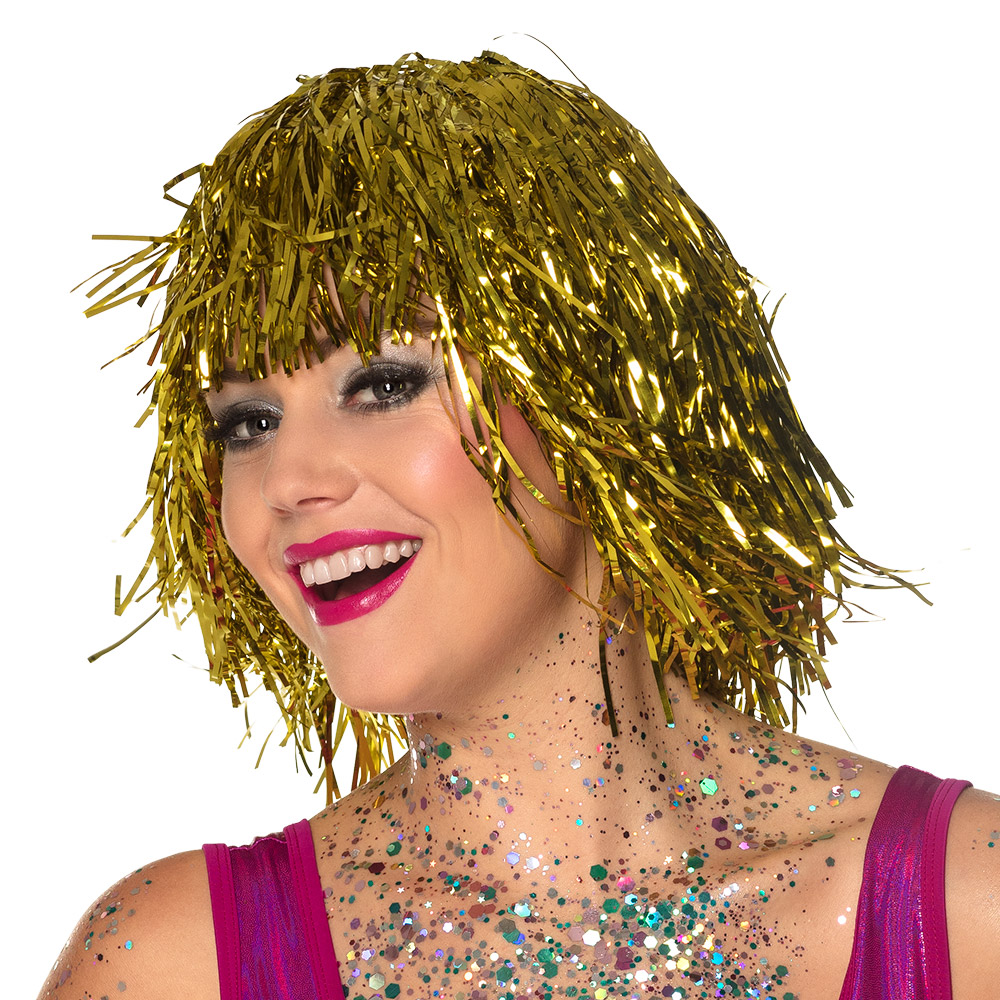 PERRUQUE DISCO LAMÉE (Dorée métallisée)