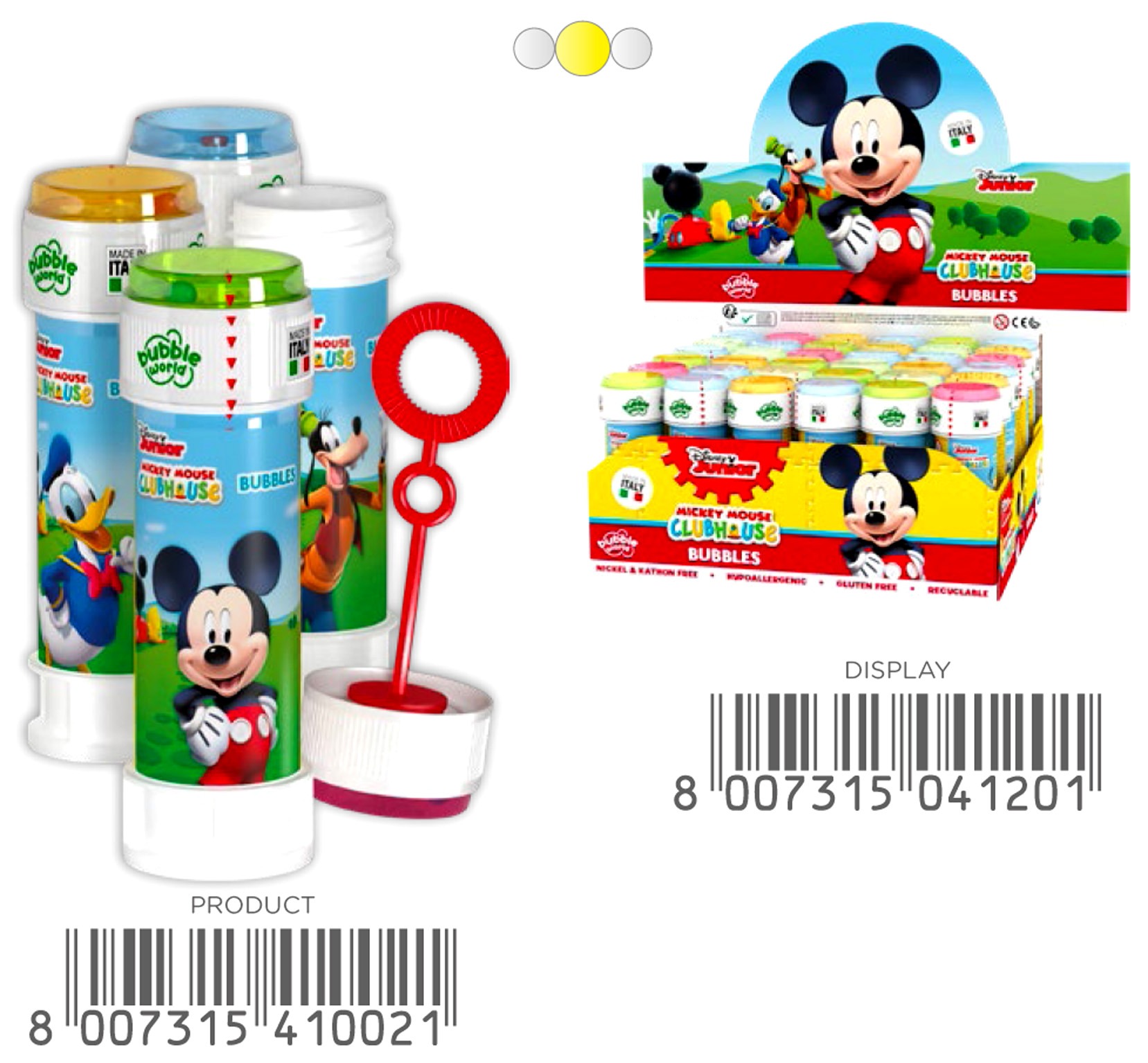BULLES DE SAVON EN TUBE (Modèle Mickey - 60 ml) – Image 1