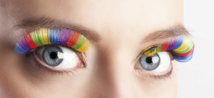 Faux cils arc en ciel