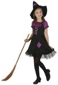 DÉGUISEMENT DE SORCIÈRE (Noir et violet - de 4 à 12 ans) Déguisement pour enfant