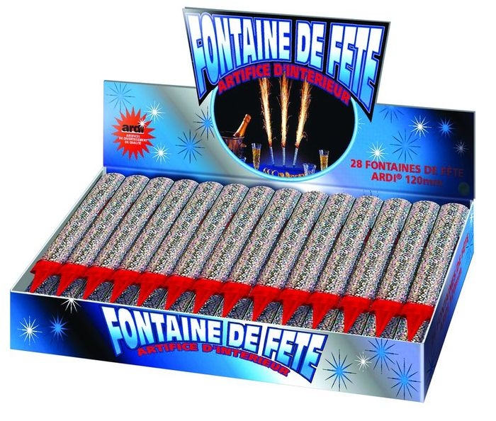 BOX FONTAINES DE FÊTE (Artifice d'intérieur - 50 sec) 24 fontaines - 120 mm