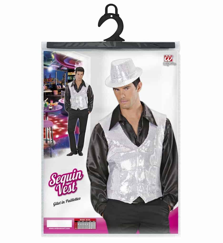 GILET A PAILLETTES DISCO (Couleur Argent - 2 Tailles) – Image 2