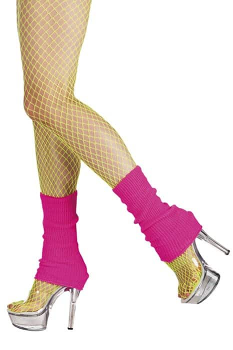 jambiere guetre rose fluo