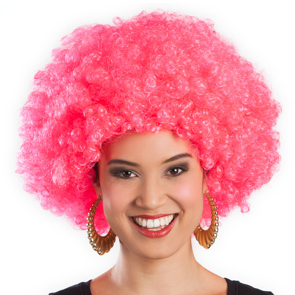 PERRUQUE AFRO ROSE