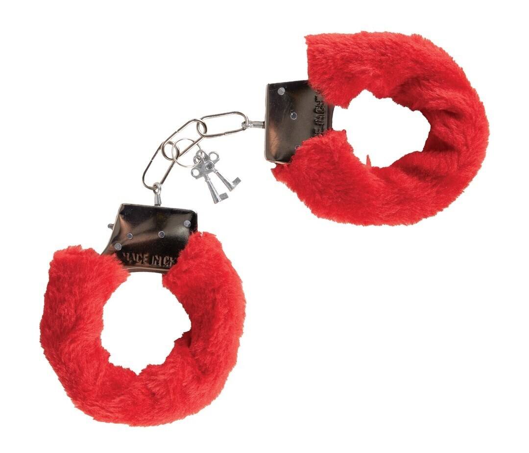 MENOTTES FOURRURE ROUGE – Image 1