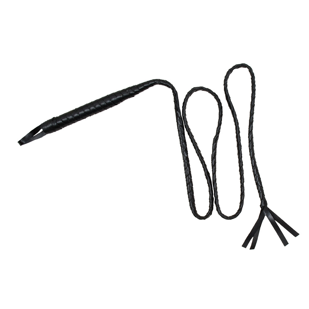 FOUET NOIR DIABOLIQUE (Taille 2 mètres)