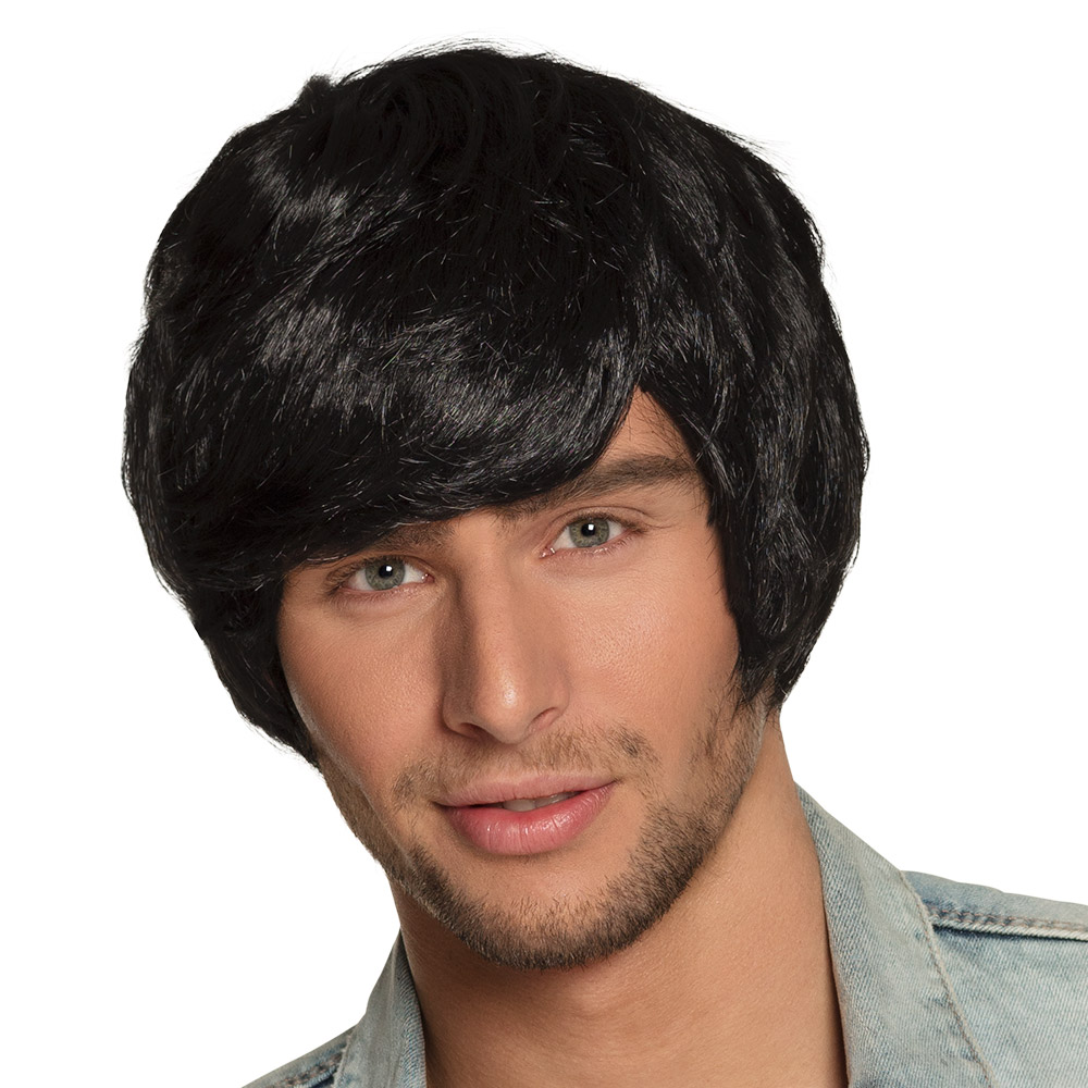 PERRUQUE BEAU GOSSE (Cheveux noirs)