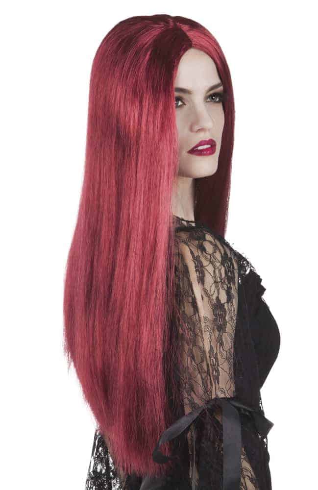 Perruque acajou cheveux longs
