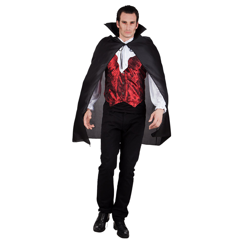 CAPE DE VAMPIRE NOIRE (Cape avec un grand col) Taille 120 cm