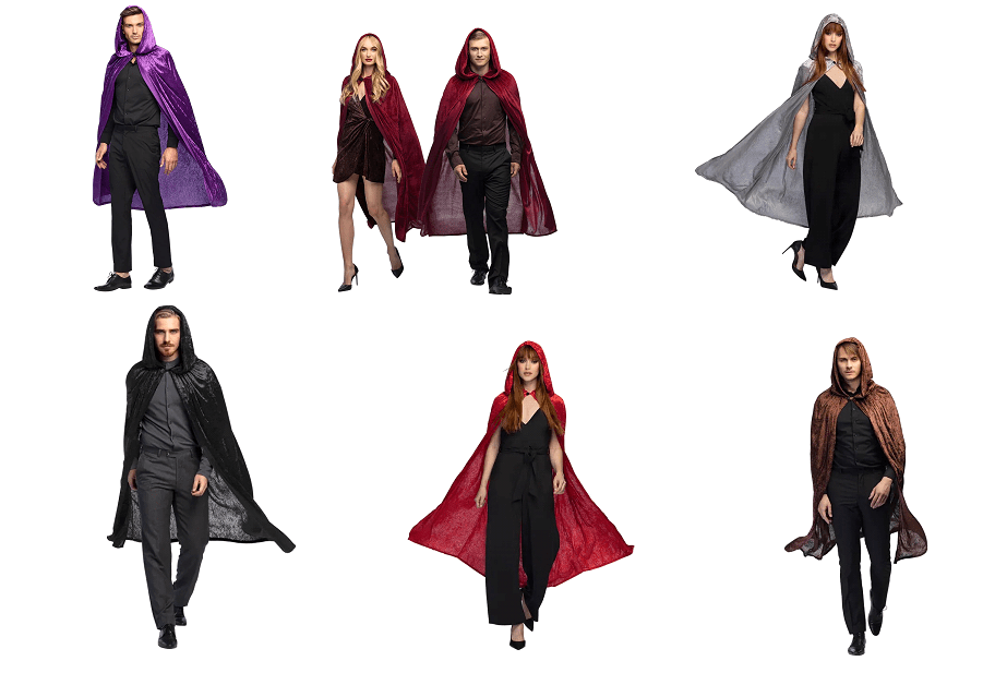 CAPE DE VAMPIRE VELOURS Taille 170 cm