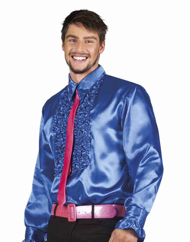 Chemise disco bleue