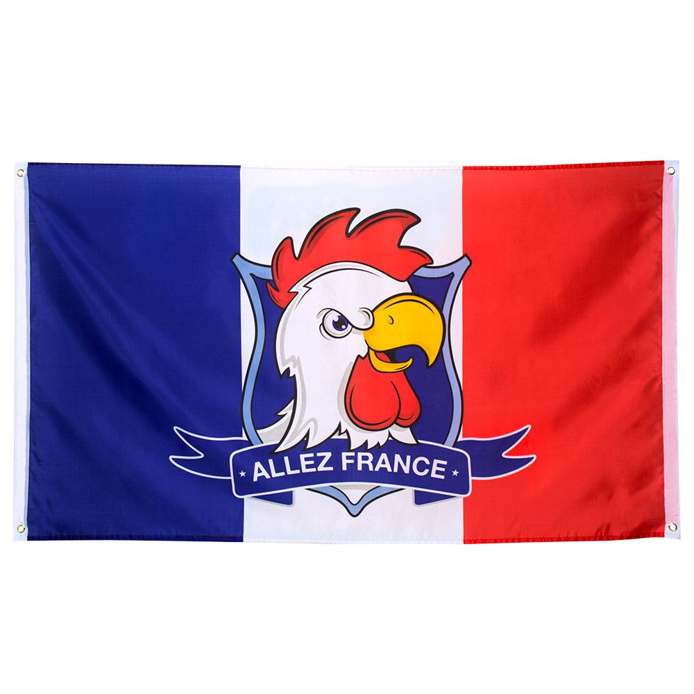 DRAPEAU COQ FRANÇAIS (Supporter France BBR)