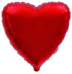 Ballon coeur rouge métal