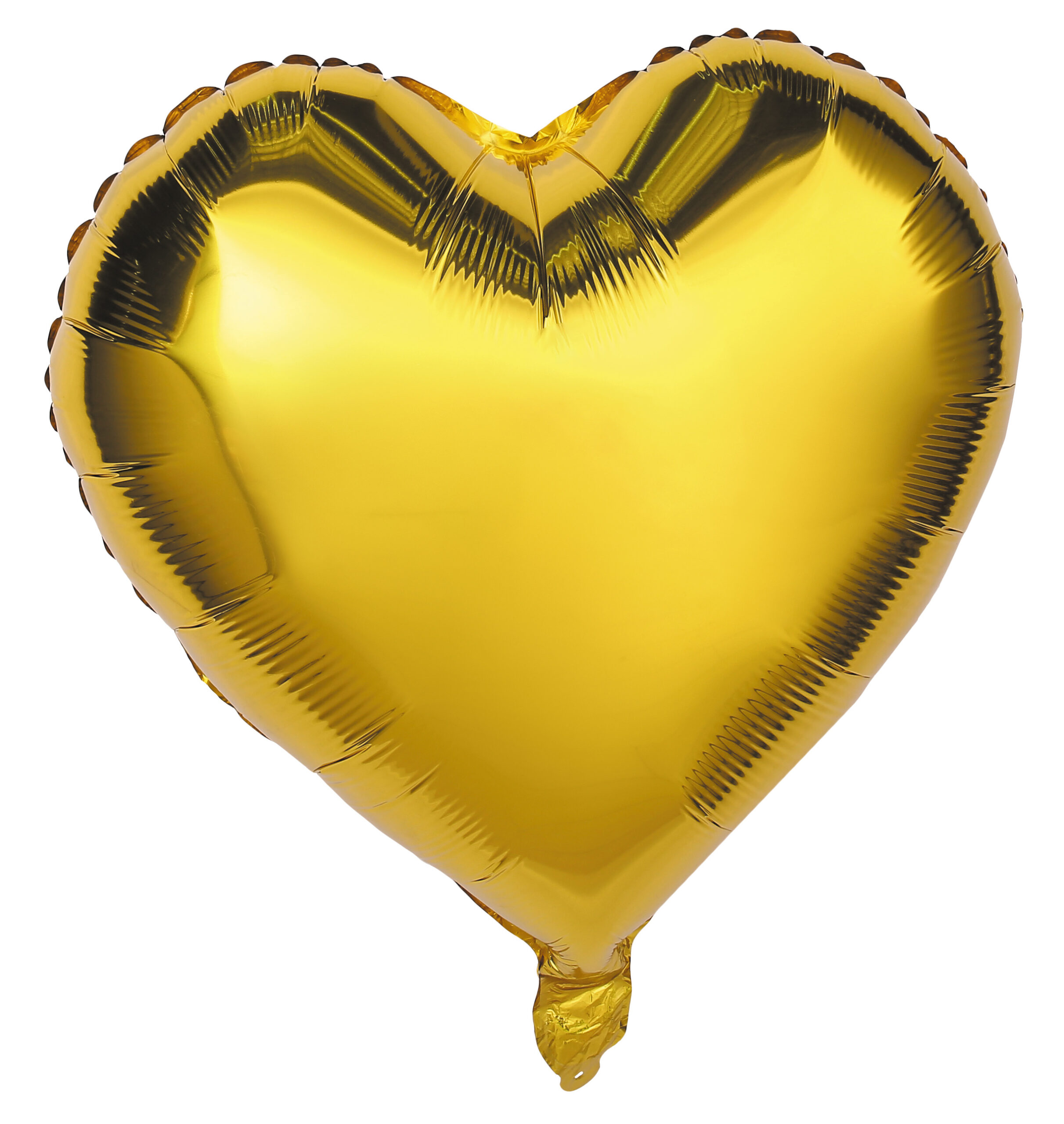 BALLON COEUR MÉTAL (Couleur or - 48 cm) – Image 1
