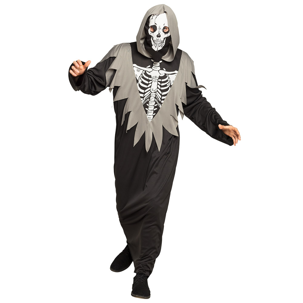 COSTUME DE SQUELETTE (Bourreau avec capuche)