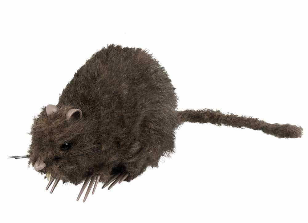 PETIT RAT POILU 15 CM (Décoration Halloween)