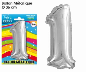 Ballon chiffre aluminium