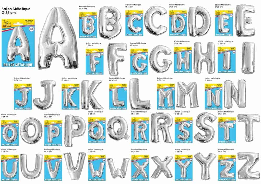 Lettres gonflables 36 cm