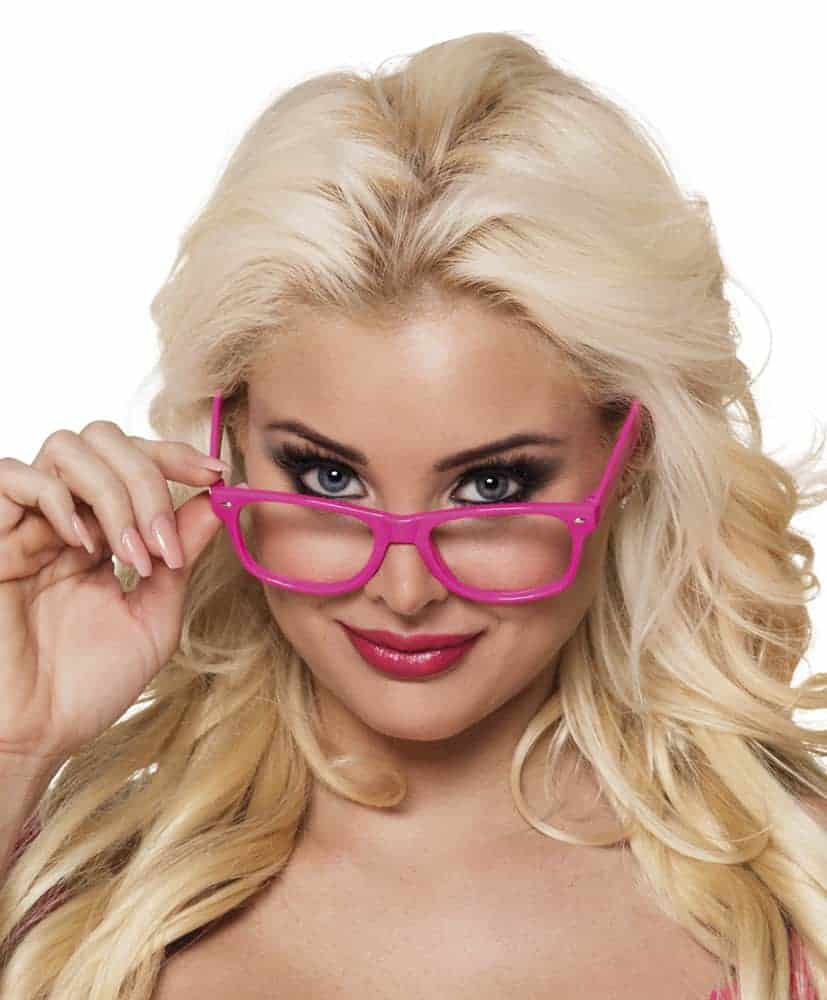 Lunettes roses fluo