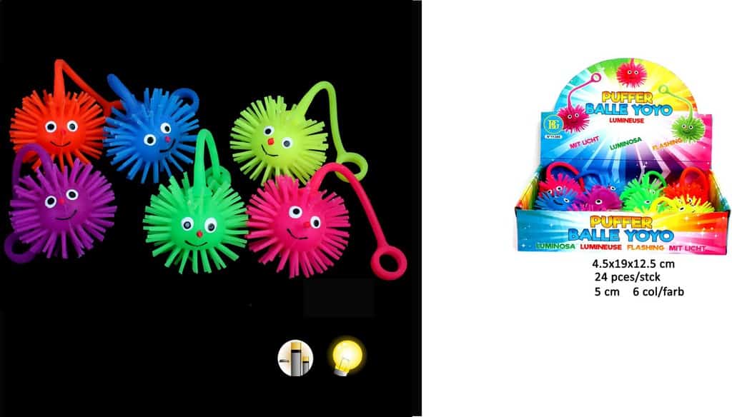 Balle mini puffer fluo