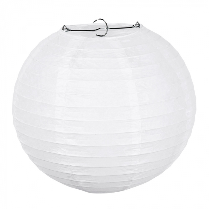 LANTERNE EN PAPIER (Décoration 25 cm - BLANCHE)