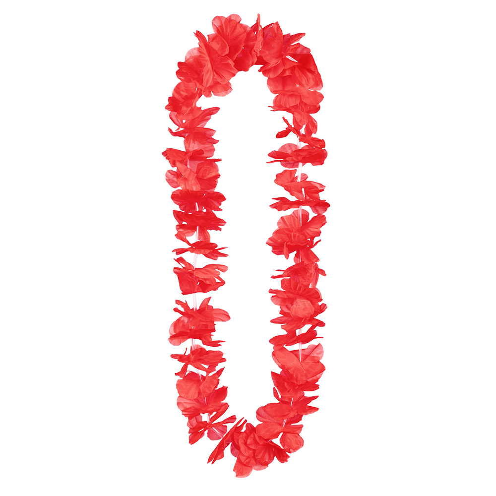 COLLIER DE FLEURS HAWAI (Collier Hawaïen - Rouge)