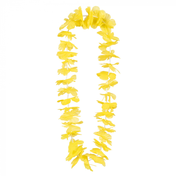 COLLIER DE FLEURS HAWAI (Collier Hawaïen - Jaune)