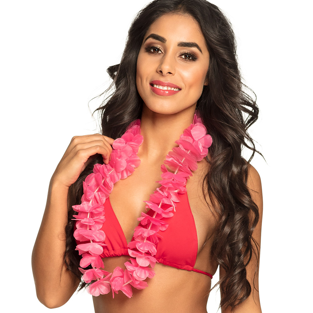 COLLIER DE FLEURS HAWAI (Collier Hawain - Rose)