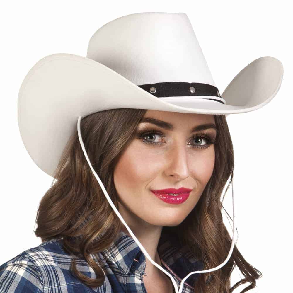 Chapeau rodéo blanc