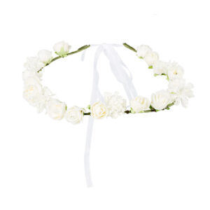 COURONNE AVEC FLEURS (Serre tête - Fleurs blanches) – Image 1