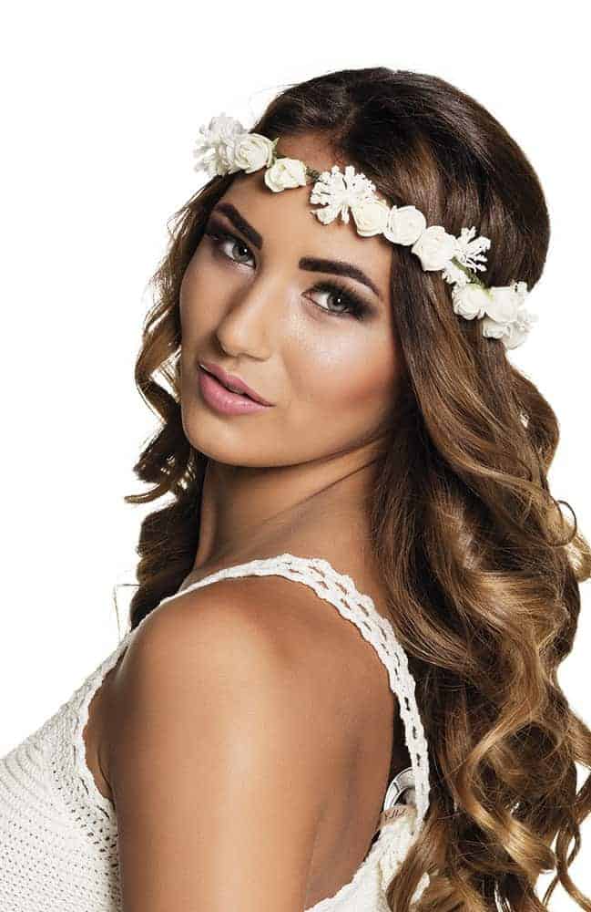 Couronne fleurs blanches
