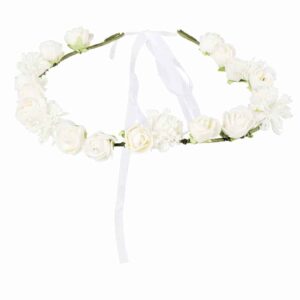 COURONNE AVEC FLEURS (Serre tête - Fleurs blanches) – Image 3