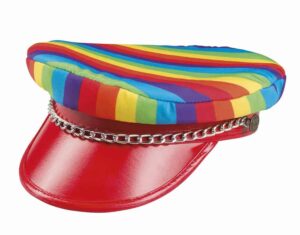 CASQUETTE GAY PRIDE (Casquette arc en ciel) Modèle motard/biker – Image 3